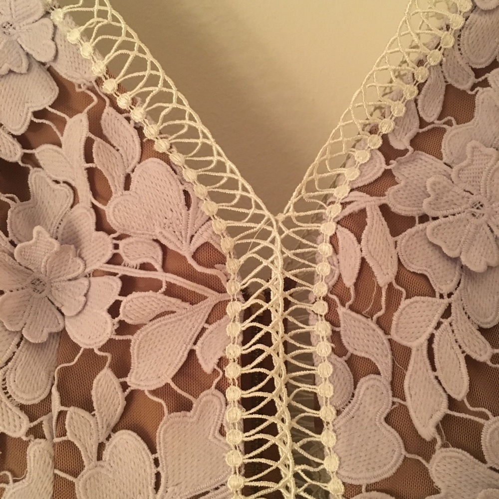 Self-Portrait Lilac Lace Midi Dress - Picture 4 of 5